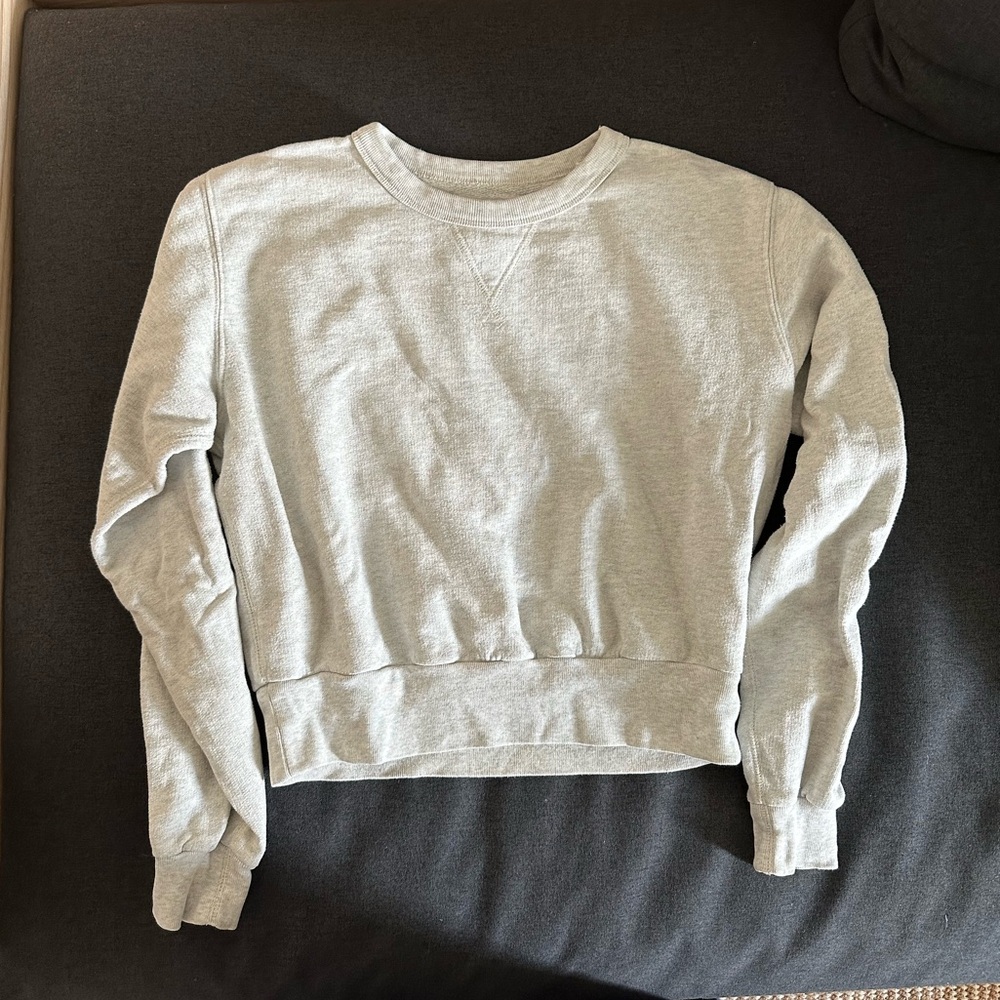 Buck Mason Vintage Interloop Cropped Crew Sweatshirt